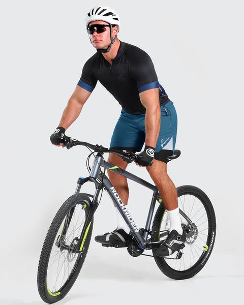 Sportneer Bike Shorts for Men - 3D Padded Lightweight MTB Fit Riding Biking Bicycle Biker Shorts with Zipper Pockets