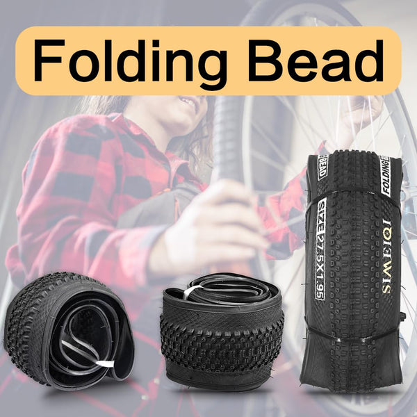 27.5 X 1.95 Inch Folding Bike Tires with 3mm Anti Puncture Proof Protection for Mountain Bicycles