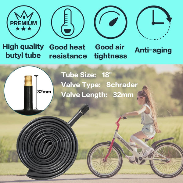 18" Bike Tires 18 X 2.125 and 18 Inch Folding Bicycle Replacement Tire Fit 18x1.75/1.95/2.125 Compatible with BMX Bike RoyalBaby Joystar Bike Road Bicycle Folding Bike