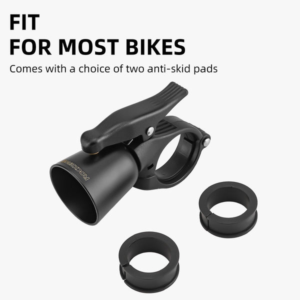 ROCKBROS Bike Bell Classic Bicycle Bell Mountain Bike Bells for Adults with Loud Sound and Fit for 0.87-1.25in/22.2-31.8mm Bicycle Handlebars