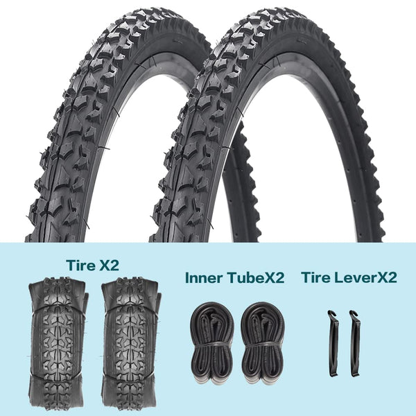 2 Pack 24" / 26"x 2.125" Bike Tire Folding Mountain Bike Replacement Bicycle Tire