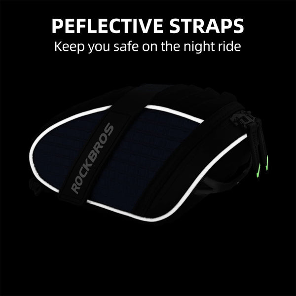 ROCKBROS Bike Seat Bag, Bicycle Saddle Bag Under Seat 3D Shell Cycling Seat Pack for Mountain Road Bikes Black