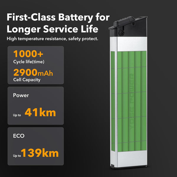 YS YOSE POWER 48V 11.6Ah Ebike Battery Compatible with Lectric XP3 Step-Over Electric Bicycle Fit for Lectric XP Step-Over 1.0 2.0 3.0 48V Battery Replacement