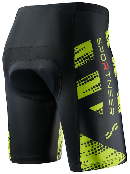 Sportneer Padded Bike Shorts for Men - 4D Padding Mens Bicycle Cycling Biking Clothing Shorts, Breathable and Absorbent