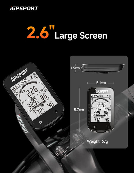 iGPSPORT BSC100S Bicycle/Bike Computer Wireless, 2.6 inch LCD Display Rechargeable Waterproof GPS Cycling Computer - TRIPPER ELECTRIC BIKES
