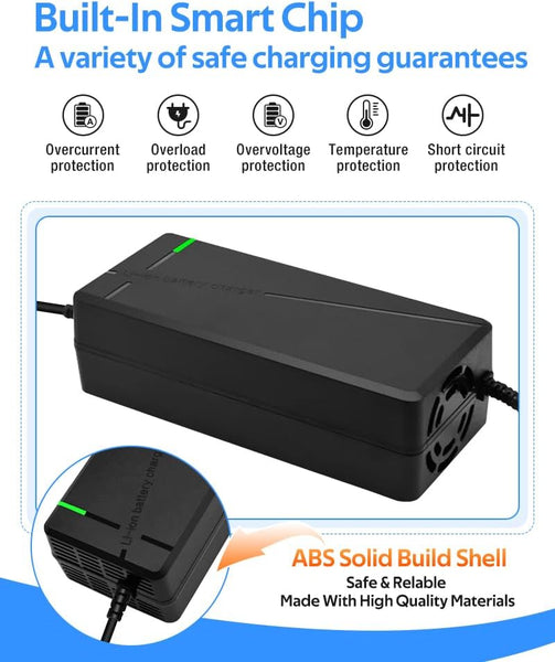 84V 5A Fast Charger with XT60 Male Plug for 72V Lithium Battery, 72V Charger with Cooling System