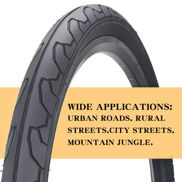 26x1.95 Slick Bike Tires (50-559) or with 26" Bike Tubes 32mm Schrader Valve Suitable for 26 x 1.90 26 x 1.95 26 x 2.0 26 x 2.125 Bicycle Tires and Tubes for City Road Bicycles