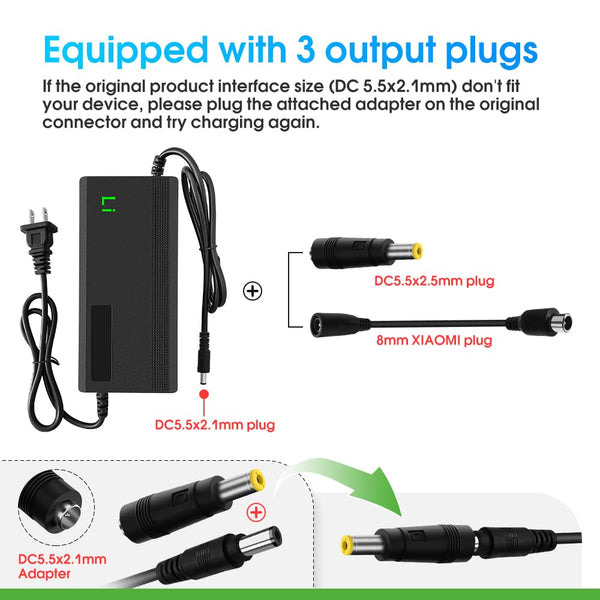 42V 5A Charger for All Batteries with a Nominal Voltage of 36V and a Fully Charged Voltage of 42V,Including RV,Trailer and Marine Batteries that Meet This Condition
