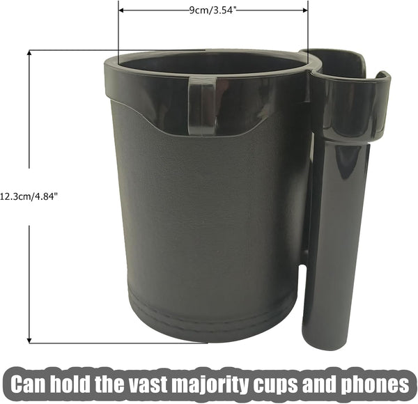Bike Cup Holder with Phone Keys Holder, Handlebar Water Bottle Cage for E-Bike, Scooter, Stroller, Wheelchair