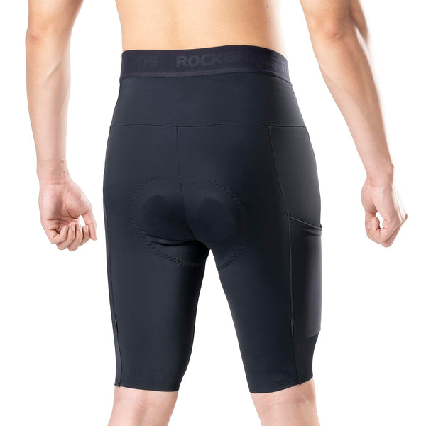 Padded Bike Shorts for Men Cycling Shorts with Side Pockets Mountain Bike Shorts Breathable with Reflective Elements
