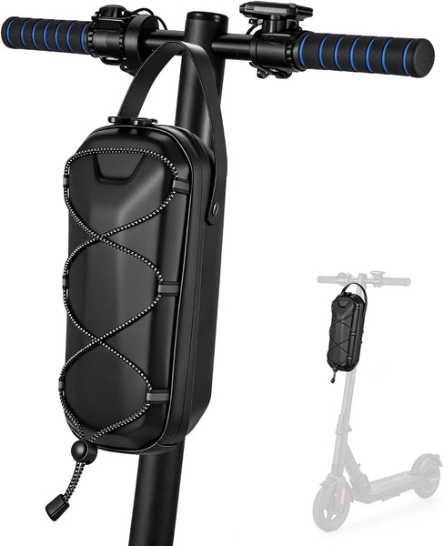 yeesport Electric Scooter Bag 5L, EVA Hard Shell Scooter Handlebar Bag Waterproof, Front Hanging Storage Pouch with Quick Release Bracket, 4 Compartments for Phone Tools E-Bike Folding Bike
