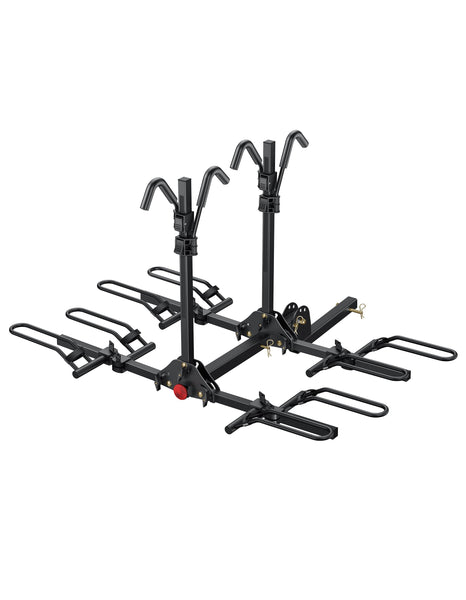 Young Hitch Mount Bike Rack with Ramp, 200 lbs. Capacity for 2 E-Bikes, Fat Tire and Standard, fits Cars, SUVs, RVs, Trailers with 2 Inch Receiver
