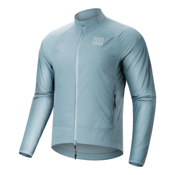ROCKBROS Cycling Jackets for Men Breathable Cooling Lightweight Long Sleeve Cycling Jersey Running Cycling Windbreaker