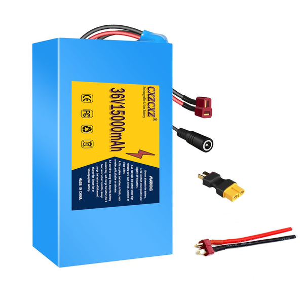 CXZ 48V/36V Lithium Battery,10AH/14AH /20AH Lithium Pack with BMS, Compatible with Most Solar Panels Outdoor Camping Equipment (36V15AH(200-500W)