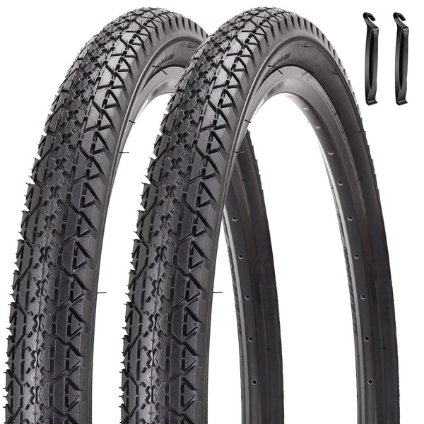 26 Inch Bike Tires 26 X 2.125(57-559) Replacement Tires or Schrader Valve Inner Tubes AV 32mm for Beach Cruiser Bike