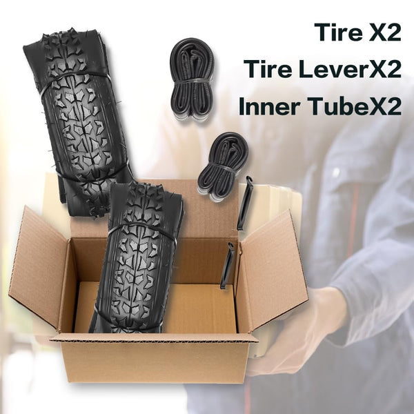 24" Bike Tires 24 X 1.95 Replacement Tires or Inner Tubes AV 32mm Schrader Valve,24 inch Bike Tires Suitable for Mountain Beach Cruiser Bike Replacement Tires & Tubes
