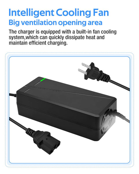 67.2V 3A/5A Charger with 6 Plug Suitable for Various Lithium Batteries, Such as Lawn Mower and Wheelchair Lithium Batteries, etc. (5A-IEC Plug)