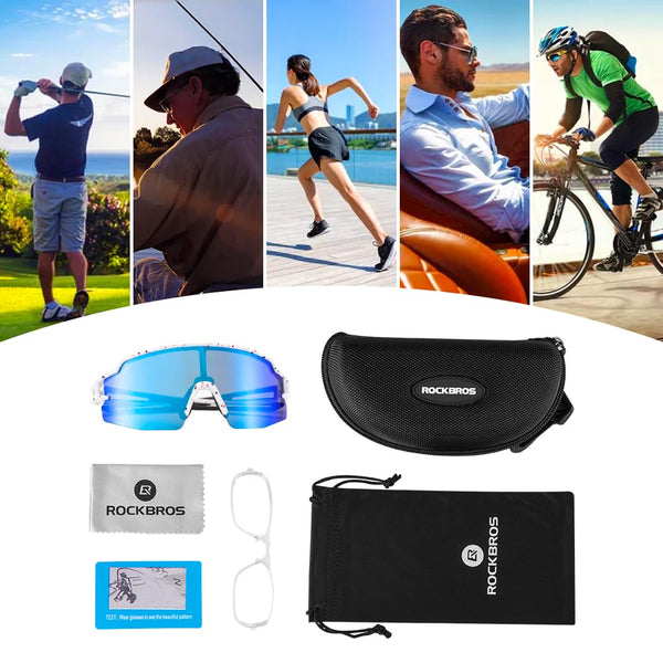 ROCKBROS Polarized Sunglasses for Men Women UV Protection Cycling Sunglasses Sport Glasses