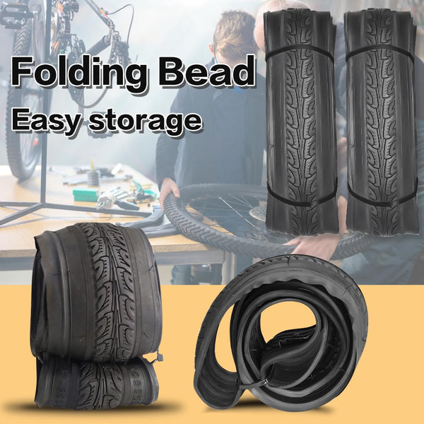 700x35C Bike Tire Foldable Replacement Tires with or Without Bike Tubes and Tire Levers for Road Bicycle