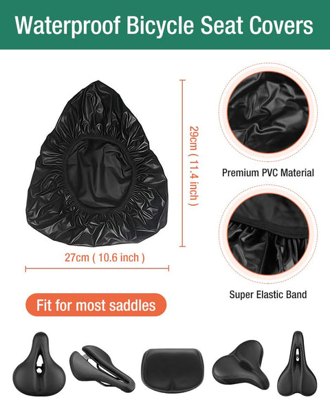 2-Piece Bike Cover for Handlebar,Easy to Install and disassemble.2P-Standard / 1P-Large Bicycle Handlebar Cover Waterproof