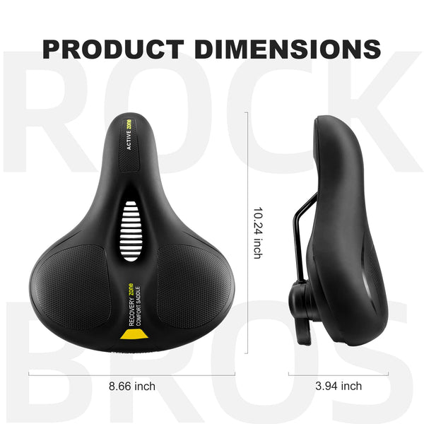 ROCKBROS Wide Bike Seat with Dual Shocks - TRIPPER ELECTRIC BIKES