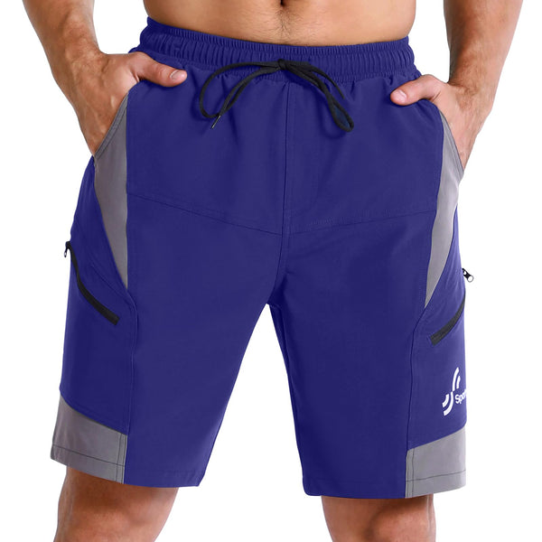 Sportneer Bike Shorts for Men: 3D Padded Lightweight Riding Biking Cycling Mountain Bike Shorts for Men with Zipper Pockets