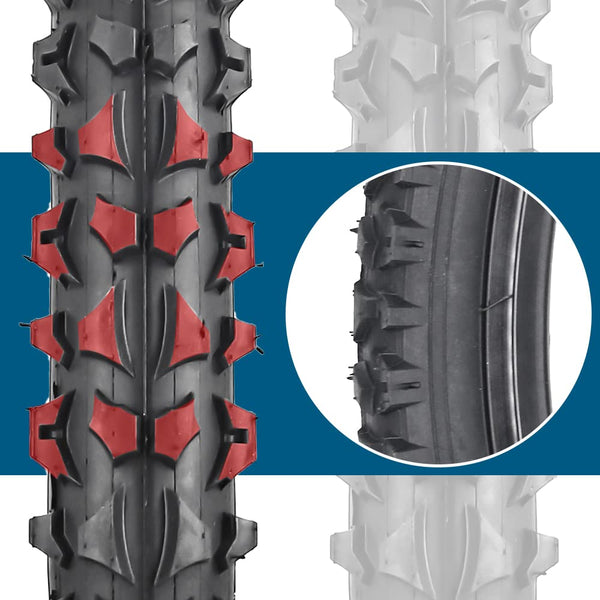 2 Pack 24" / 26"x 2.125" Bike Tire Folding Mountain Bike Replacement Bicycle Tire