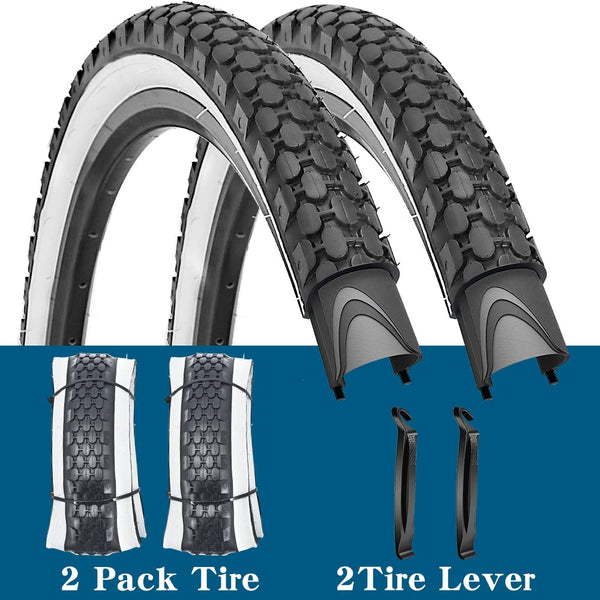 24" Bike Tire 24 x 2.125 Inch Folding Replacement Bicycle Tire for Beach Cruiser Bike
