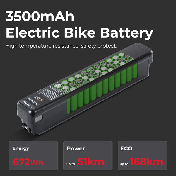 YS YOSE POWER 48V14AH 672Wh Ebike Battery Compatible with Rad Power Electric Bike 48V Electric Bike Battery for RadRunner 3 RadCity 5 Plus RadRover 6 Plus Replacement