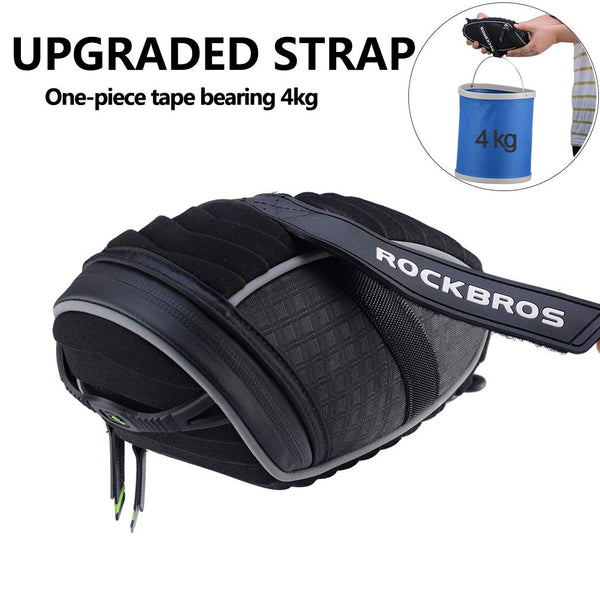 ROCKBROS Bike Seat Bag, Bicycle Saddle Bag Under Seat 3D Shell Cycling Seat Pack for Mountain Road Bikes Black