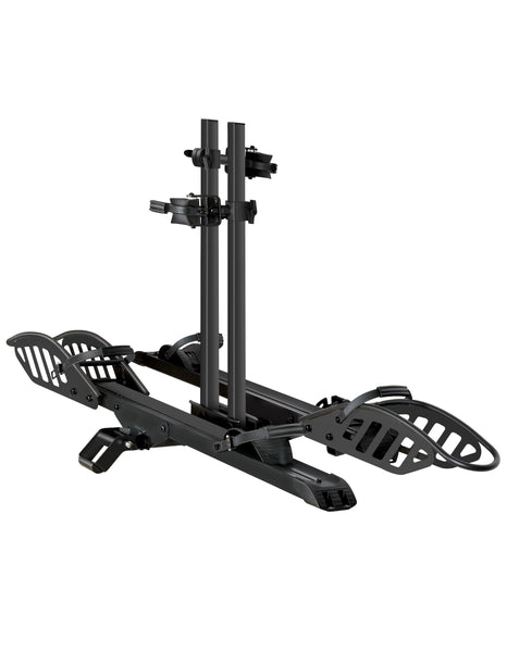 Young Electric E-Bike Rack with Ramp, Hitch 2 Bike Rack, 200 lbs Capacity Electric Bike Carrier, Foldable Platform Mount for Cars, Trucks, SUVs, Minivans, Up to 5-Inch Fat Tire for 2'' Receiver