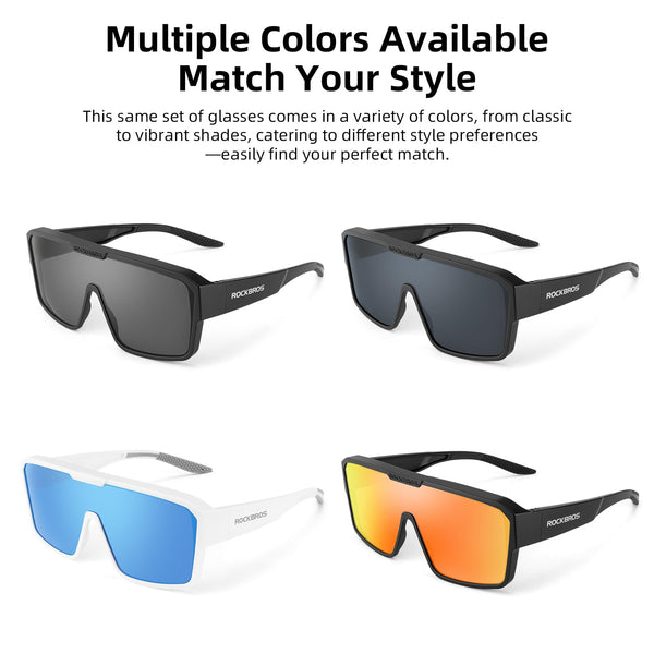 ROCKBROS Sunglasses Over Glasses for Men Women Polarized Fit Over Glasses Sunglasses for Fishing Cycling Driving
