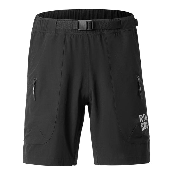ROCKBROS Men's Mountain Bike Shorts, Lightweight MTB Shorts with Secure Zipper Pockets, Casual Cycling Hiking Shorts