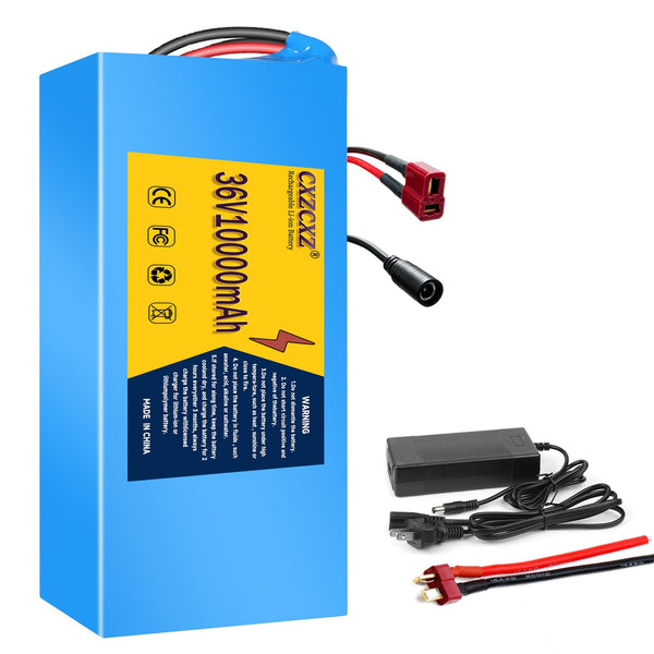 CXZ 48V/36V Lithium Battery,10AH/14AH /20AH Lithium Pack with BMS, Compatible with Most Solar Panels Outdoor Camping Equipment (36V15AH(200-500W)