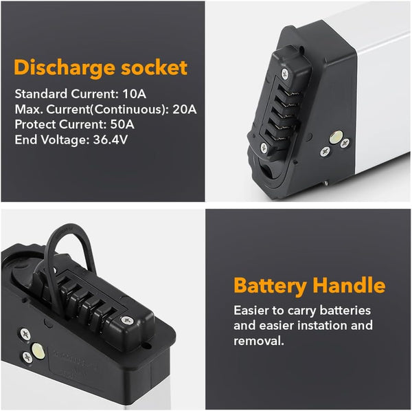 YS YOSE POWER Folding Ebike Battery 48V 11.6Ah Compatible with Samebike LO26 20LVXD30 LAFLY X3 X5 Electric Bicycle 48V Electric Bike Batteries for DCH006 E Bike Battery Replacement