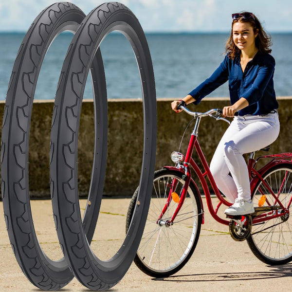 26x1.95 Slick Bike Tires (50-559) or with 26" Bike Tubes 32mm Schrader Valve Suitable for 26 x 1.90 26 x 1.95 26 x 2.0 26 x 2.125 Bicycle Tires and Tubes for City Road Bicycles