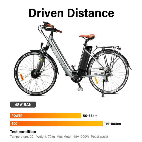 YS YOSE POWER 48V 15AH Lithium Ebike Battery Seat Tube 250W 350W 500W 750W 1000W Bicycle Electric Bike Battery with Charger 2Pins Discharge Port 30A BMS Silverfish E Bike Batteries