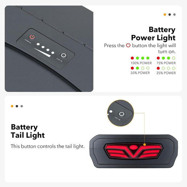 YS YOSE POWER 36V 13Ah Electric Bike Battery Compatible with PEDEGO Ebike Standard BMS Fit for 36V Pedego Ebike Battery Replaement