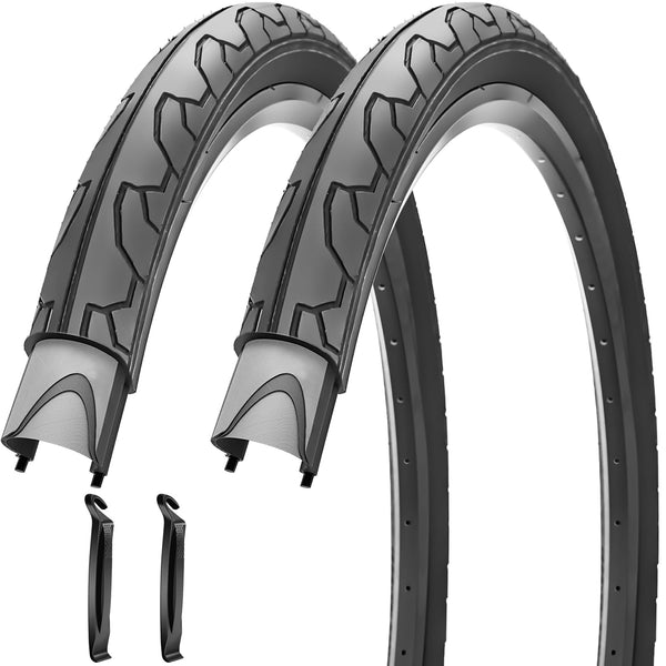 26x1.95 Slick Bike Tires (50-559) or with 26" Bike Tubes 32mm Schrader Valve Suitable for 26 x 1.90 26 x 1.95 26 x 2.0 26 x 2.125 Bicycle Tires and Tubes for City Road Bicycles