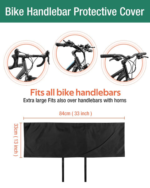 2-Piece Bike Cover for Handlebar,Easy to Install and disassemble.2P-Standard / 1P-Large Bicycle Handlebar Cover Waterproof