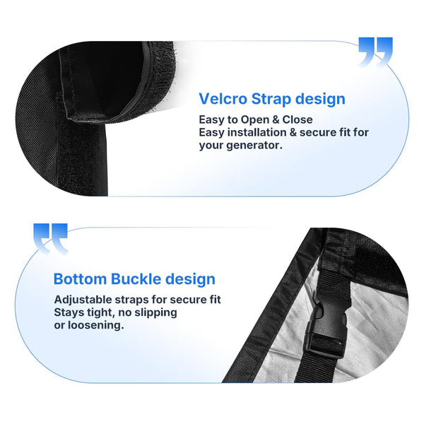 Waterproof Universal Generator Cover,Velcro fixation is easy to use,3 sizes Available, for Most Generators 5500-15000 Watt (96*71*76cm)
