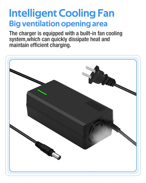 42V 5A Charger Charging Speed is 300% Fast Than 1.5A and 150% Faster Than 2A,6 Plug Suitable for Various Lithium Batteries, Such as Lawn Mower and Wheelchair Lithium Batteries, etc. (5A-6 Plugs)