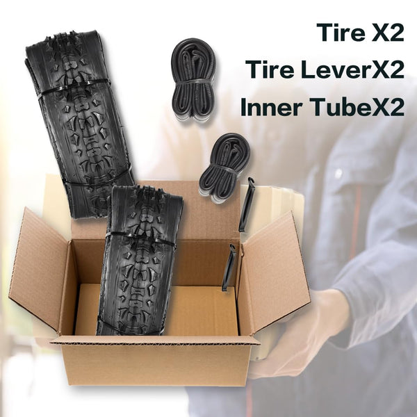 2 Pack 26 X 1.95 Bike Tires 26 X 1.75/1.95/2.125 Replacement Bicycle Tires or Set with Inner Tubes AV 32mm Schrader Valve Suitable for Mountain Beach Cruiser Bike Replacement Tires & Tubes