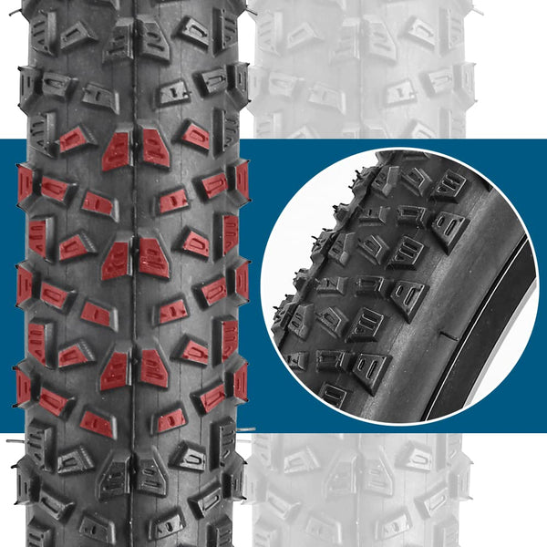 2 Pack Bike Tire 24 26 27.5 X 1.95 27.5 29 X 2.125 Inch Folding Replacement Bike Tire with Tire Levers Foldable Bead Wire Bicycle Tire for Mountain Bike