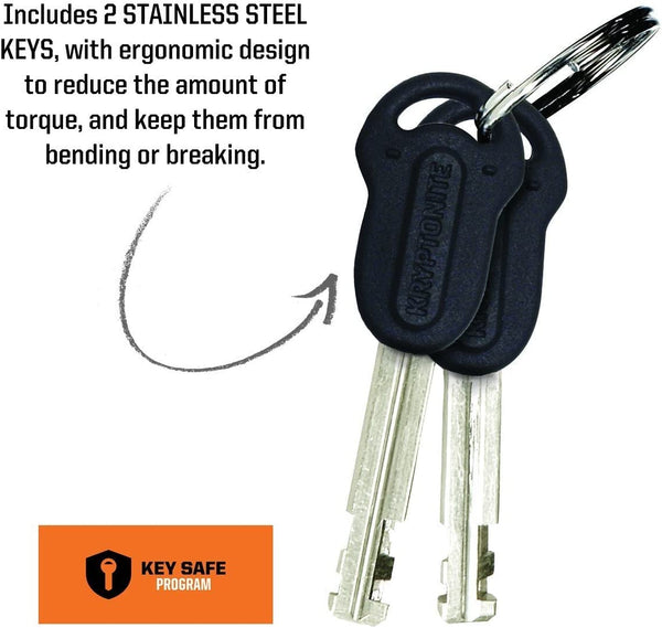 Kryptonite Kryptolok Mini-7 Bike U-Lock with Cable, Heavy Duty Anti-Theft Bicycle U Lock, 12.7mm Shackle and 10mm x4ft Length Security Cable with Mounting Bracket and Keys | bike-locks