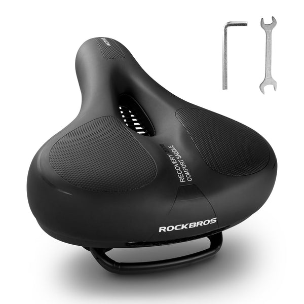 ROCKBROS Wide Bike Seat with Dual Shocks - TRIPPER ELECTRIC BIKES