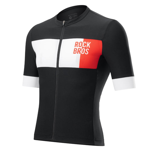 ROCKBROS Cycling Jersey Men Short Sleeve Bike Shirt Breathable Quick-Drying High-Elastic Road Mountain Bike Jersey