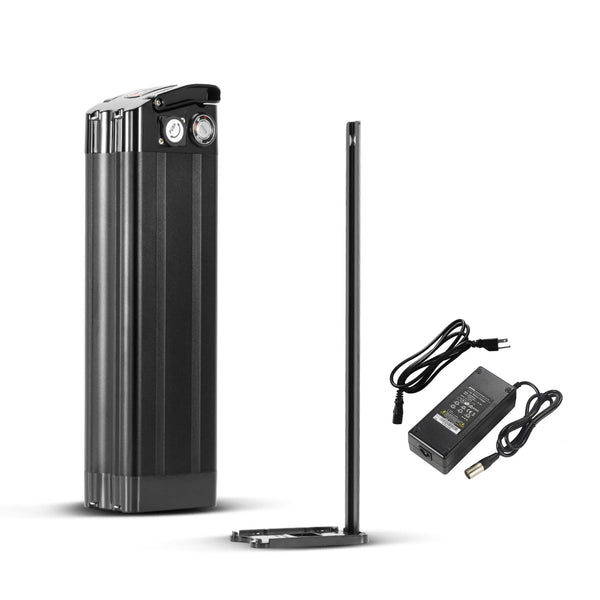 YS YOSE POWER 48V 15AH Lithium Ebike Battery Seat Tube 250W 350W 500W 750W 1000W Bicycle Electric Bike Battery with Charger 2Pins Discharge Port 30A BMS Silverfish E Bike Batteries