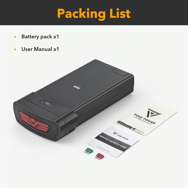 YS YOSE POWER Electric Bike Battery 48V 13Ah Compatible with PEDEGO Electric Bicycles Fit for 48V Pedego Ebike Battery Replacement with Taillight