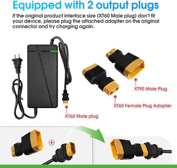 84V5A Fast Charger for 72V Lithium Battery (XT60 Male-Plug)